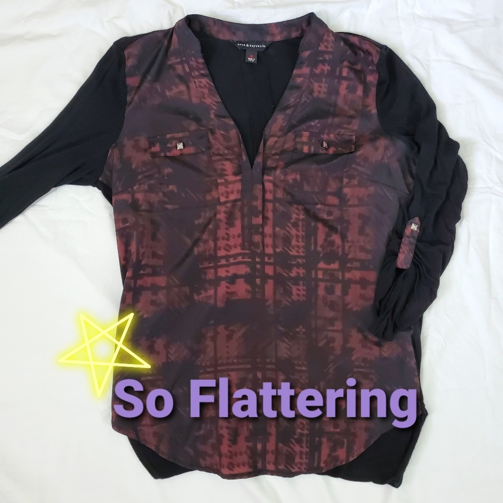 Rock and Republic 3/4 Sleeve Shirt